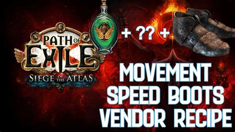 boots with movement speed recipe poe